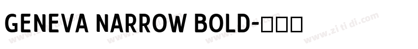 Geneva Narrow Bold字体转换